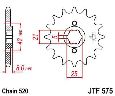 JT SPROCKETS gear wheel JTF575.14 (57514jt)